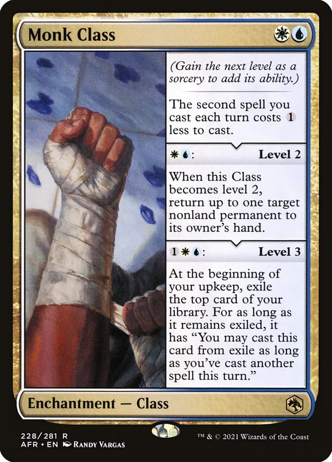 2021 Adventures in the Forgotten Realms Monk Class #228 rare card image