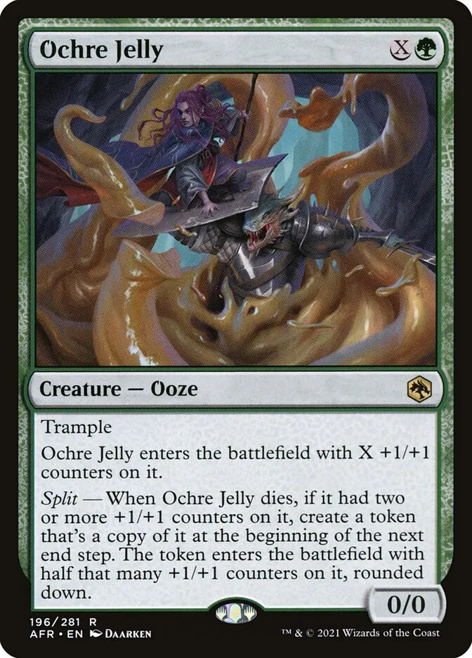 2021 Adventures in the Forgotten Realms Ochre Jelly #196 rare card image