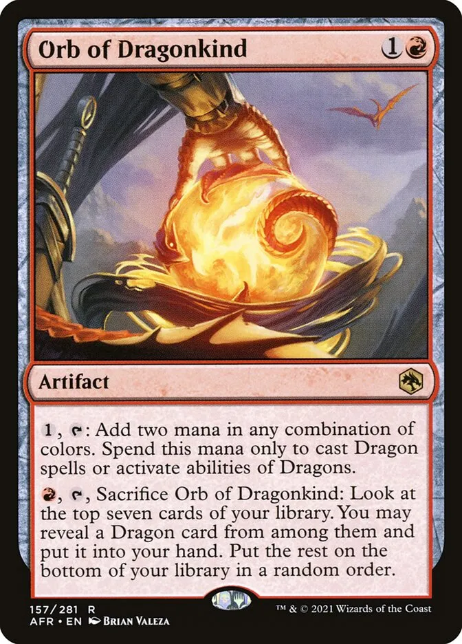 2021 Adventures in the Forgotten Realms Orb of Dragonkind rare #157 rare card image