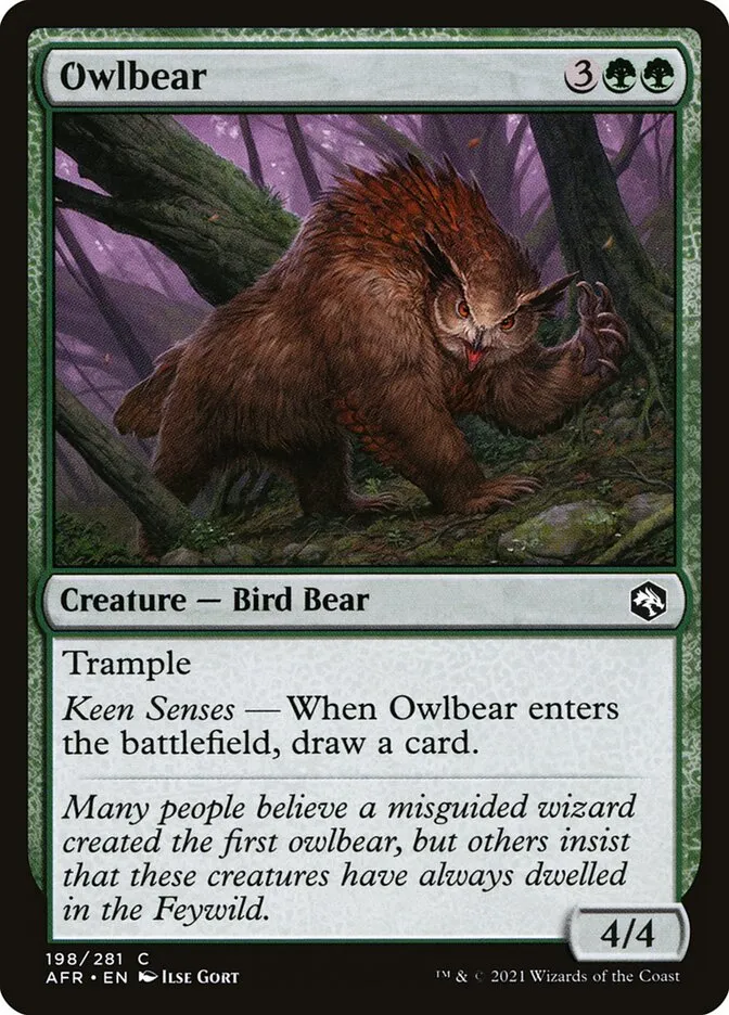2021 Adventures in the Forgotten Realms Owlbear #198 common card image