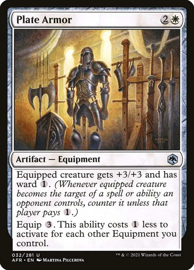 2021 Adventures in the Forgotten Realms Plate Armor uncommon #32 uncommon card image