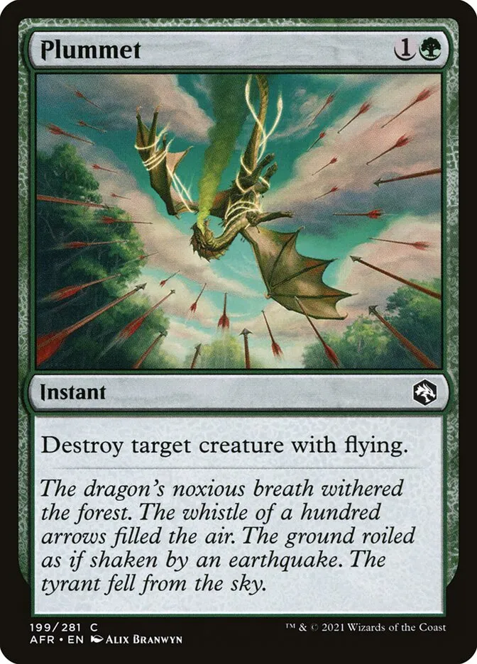 2021 Adventures in the Forgotten Realms Plummet #199 common card image