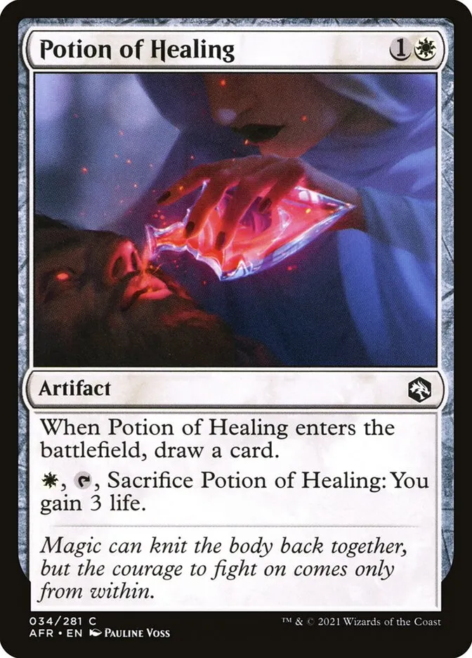 2021 Adventures in the Forgotten Realms Potion of Healing common #34 common card image
