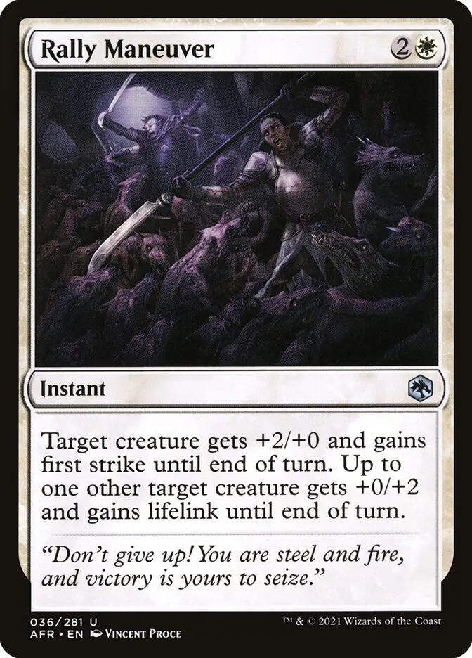 2021 Adventures in the Forgotten Realms Rally Maneuver uncommon #36 uncommon card image
