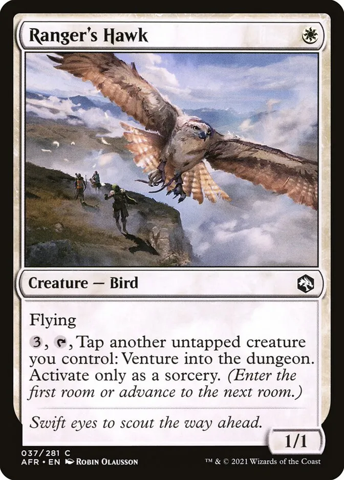 2021 Adventures in the Forgotten Realms Ranger's Hawk common #37 common card image