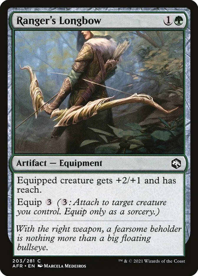 2021 Adventures in the Forgotten Realms Ranger's Longbow #203 common card image