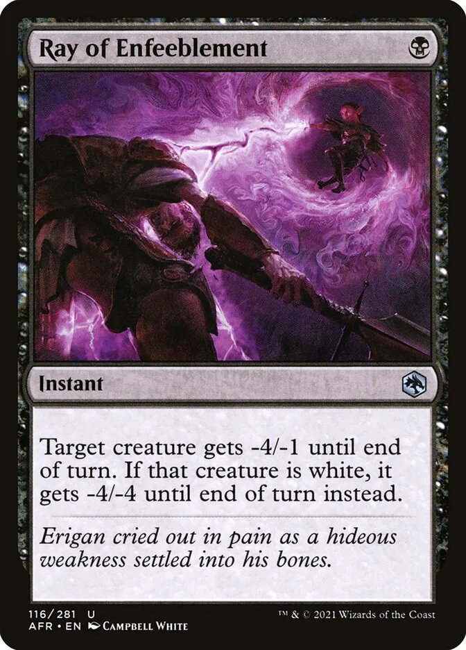 2021 Adventures in the Forgotten Realms Ray of Enfeeblement uncommon #116 uncommon card image