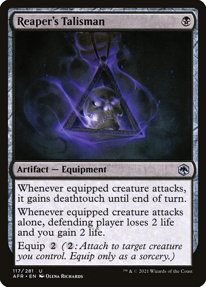 2021 Adventures in the Forgotten Realms Reaper's Talisman uncommon #117 uncommon card image