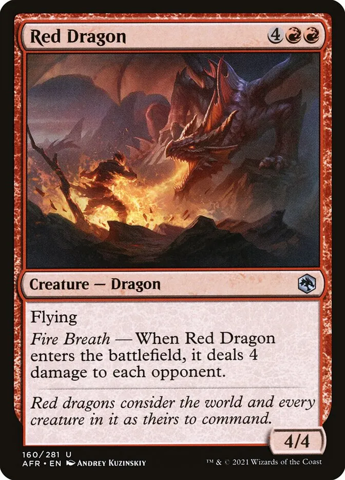 2021 Adventures in the Forgotten Realms Red Dragon uncommon #160 uncommon card image