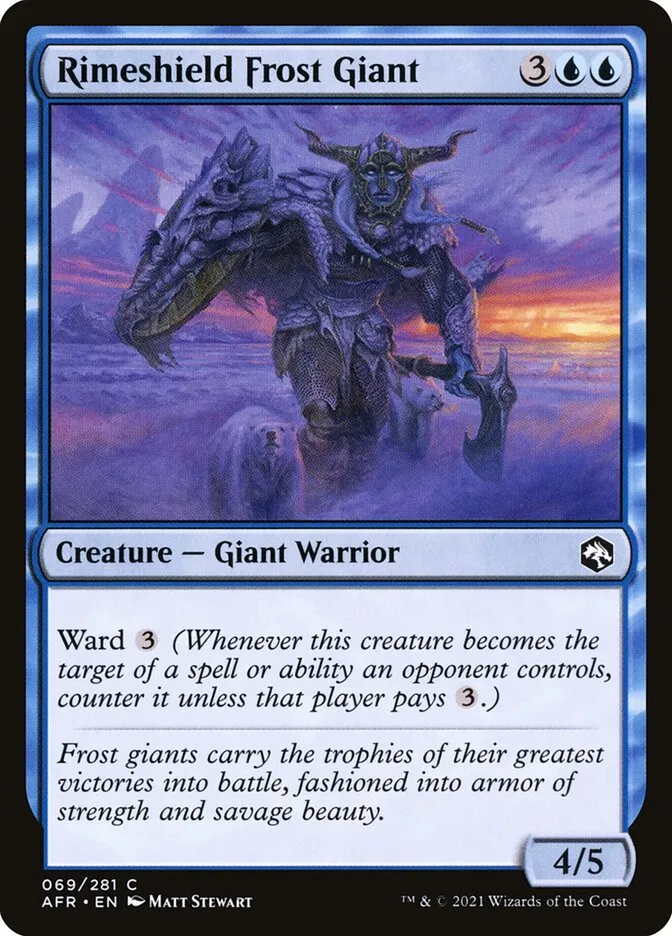 2021 Adventures in the Forgotten Realms Rimeshield Frost Giant common #69 common card image