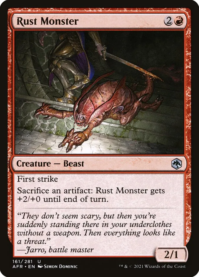 2021 Adventures in the Forgotten Realms Rust Monster uncommon #161 uncommon card image
