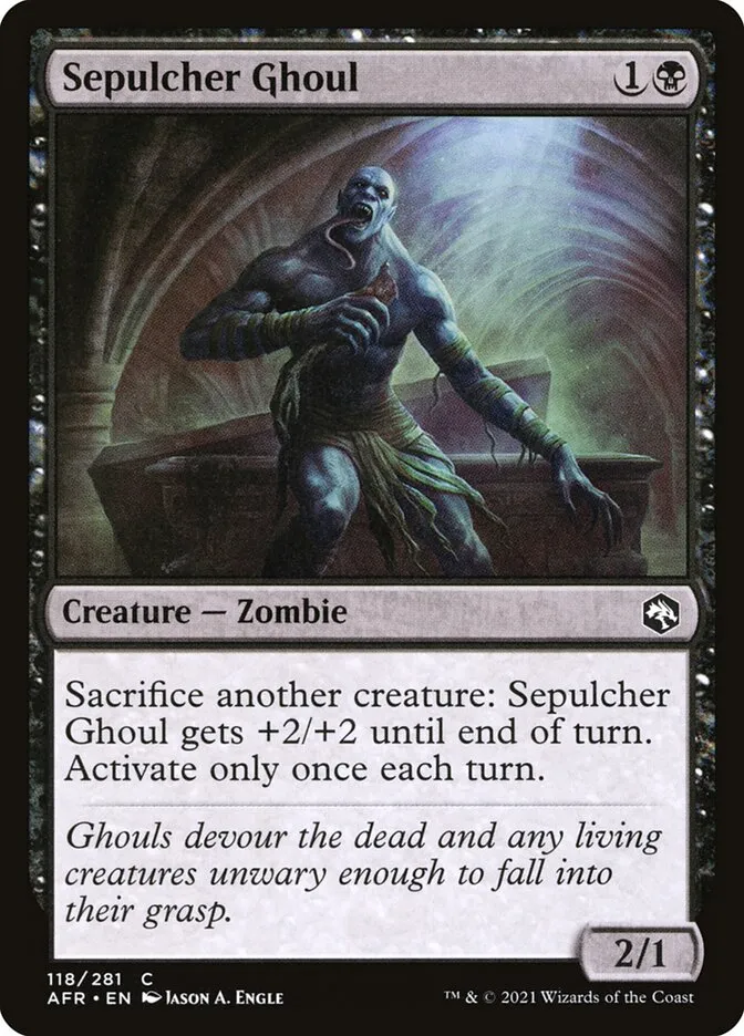 2021 Adventures in the Forgotten Realms Sepulcher Ghoul common #118 common card image