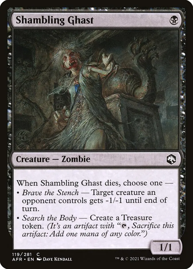 2021 Adventures in the Forgotten Realms Shambling Ghast common #119 common card image