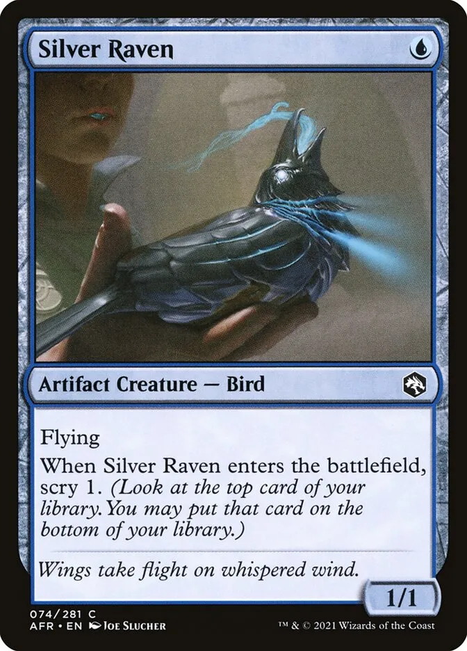 2021 Adventures in the Forgotten Realms Silver Raven common #74 common card image