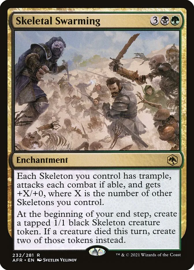 2021 Adventures in the Forgotten Realms Skeletal Swarming #232 rare card image