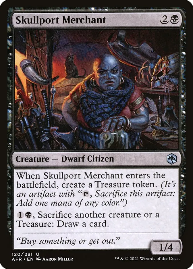 2021 Adventures in the Forgotten Realms Skullport Merchant uncommon #120 uncommon card image