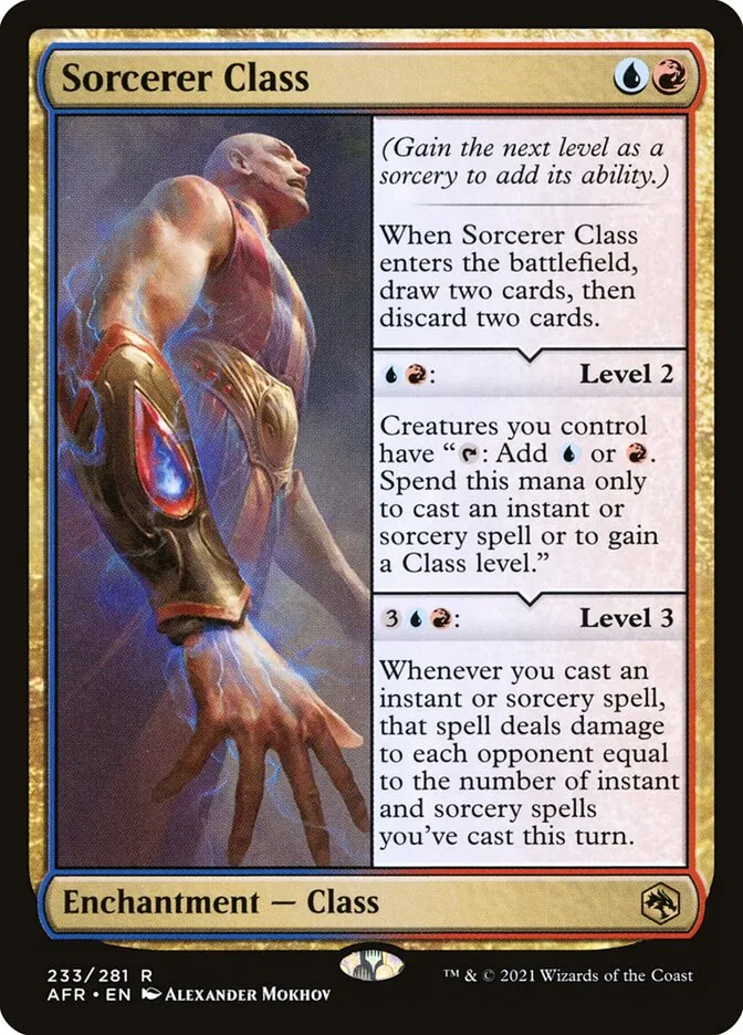 2021 Adventures in the Forgotten Realms Sorcerer Class #233 rare card image