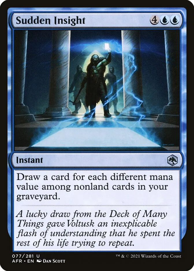 2021 Adventures in the Forgotten Realms Sudden Insight uncommon #77 uncommon card image