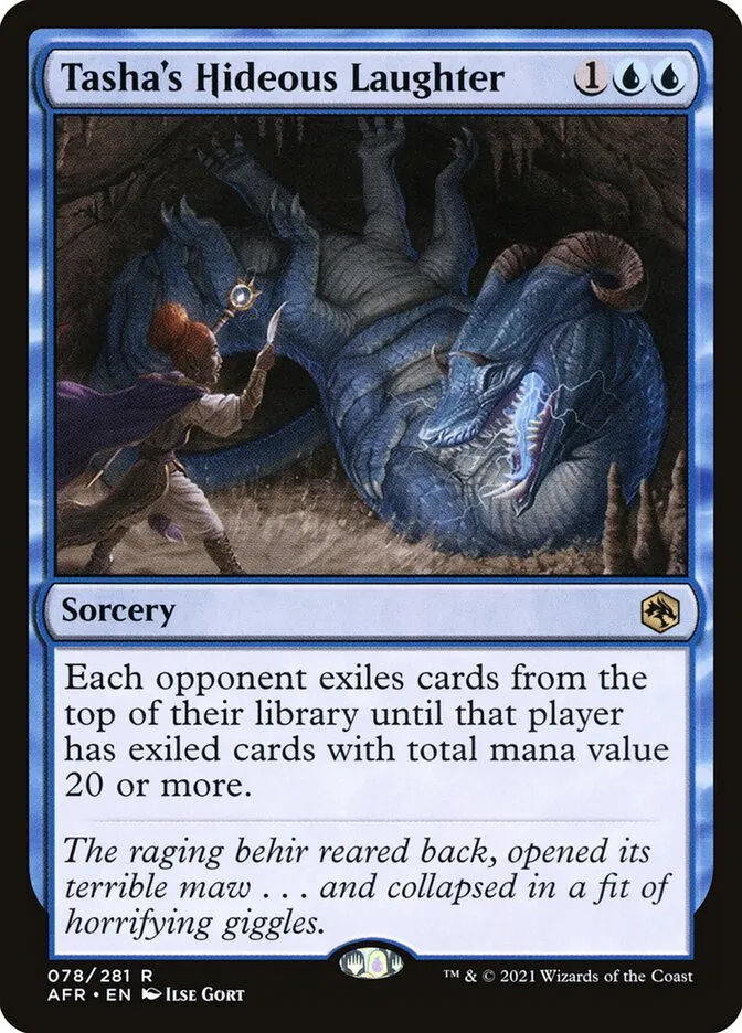 2021 Adventures in the Forgotten Realms Tasha's Hideous Laughter rare #78 rare card image