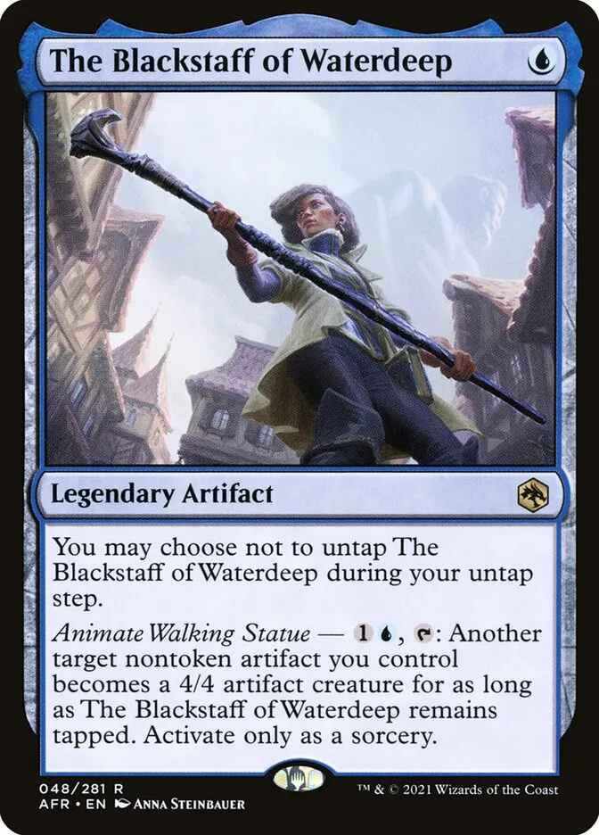 2021 Adventures in the Forgotten Realms The Blackstaff of Waterdeep #48 rare card image
