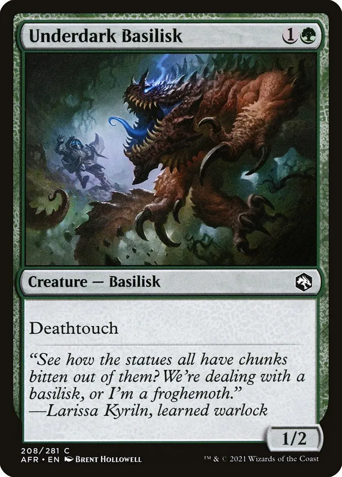 2021 Adventures in the Forgotten Realms Underdark Basilisk common #208 common card image