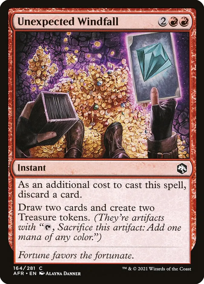 2021 Adventures in the Forgotten Realms Unexpected Windfall common #164 common card image