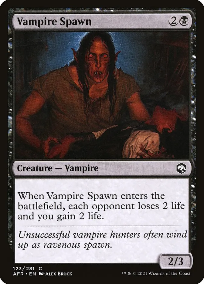 2021 Adventures in the Forgotten Realms Vampire Spawn common #123 common card image