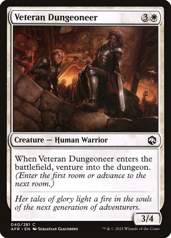 2021 Adventures in the Forgotten Realms Veteran Dungeoneer common #40 common card image