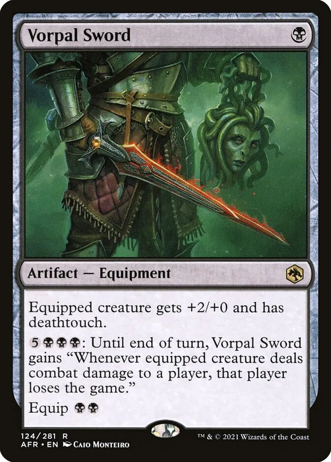 2021 Adventures in the Forgotten Realms Vorpal Sword #124 rare card image