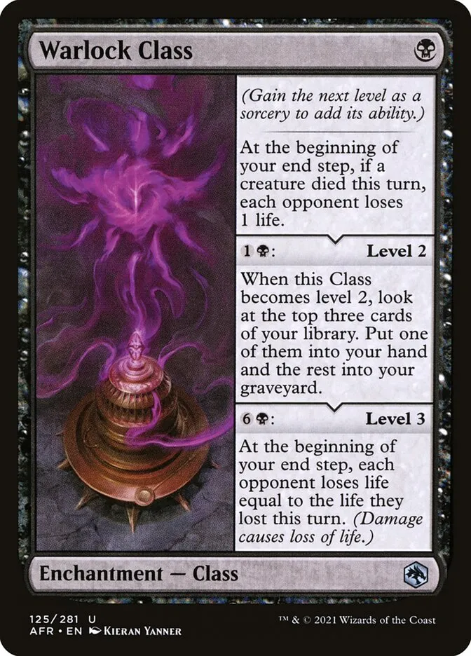 2021 Adventures in the Forgotten Realms Warlock Class uncommon #125 uncommon card image