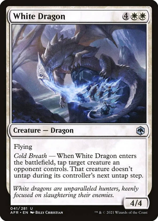 2021 Adventures in the Forgotten Realms White Dragon uncommon #41 uncommon card image