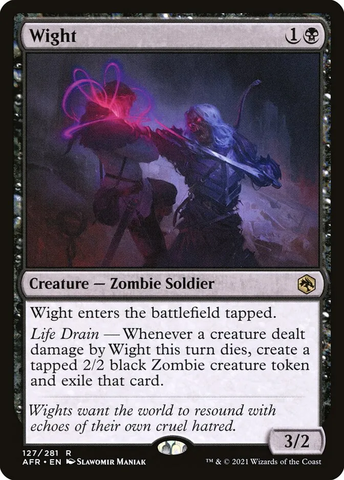 2021 Adventures in the Forgotten Realms Wight #127 rare card image
