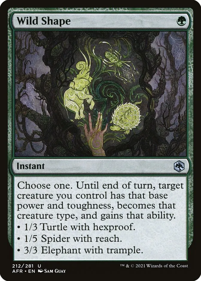 2021 Adventures in the Forgotten Realms Wild Shape uncommon #212 uncommon card image