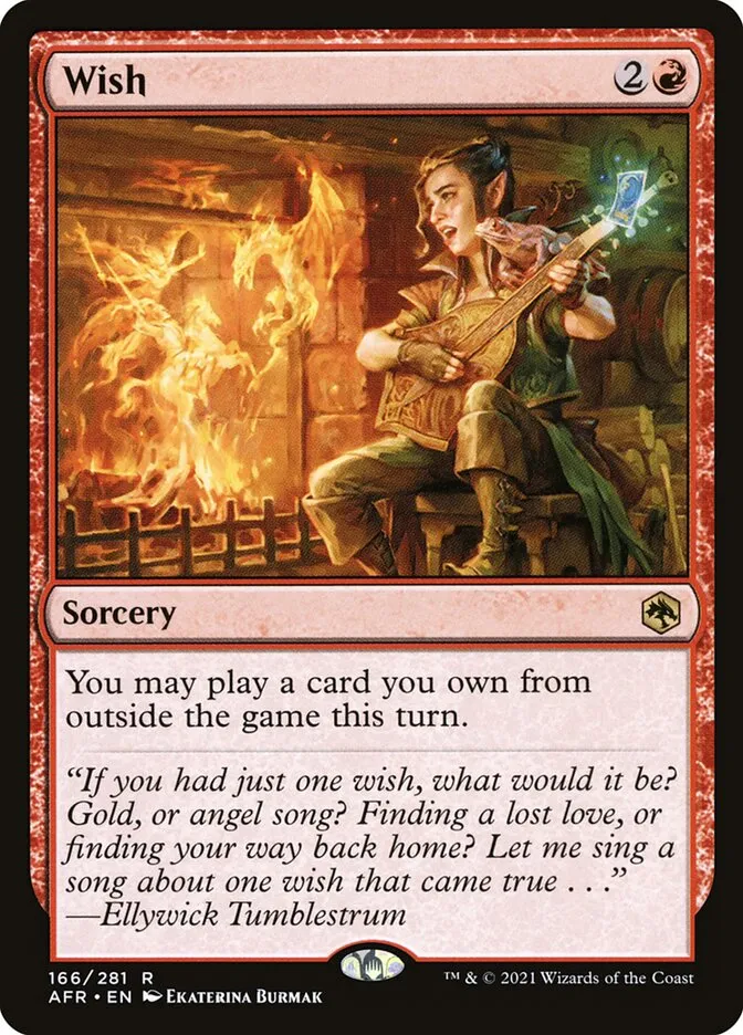 2021 Adventures in the Forgotten Realms Wish #166 rare card image