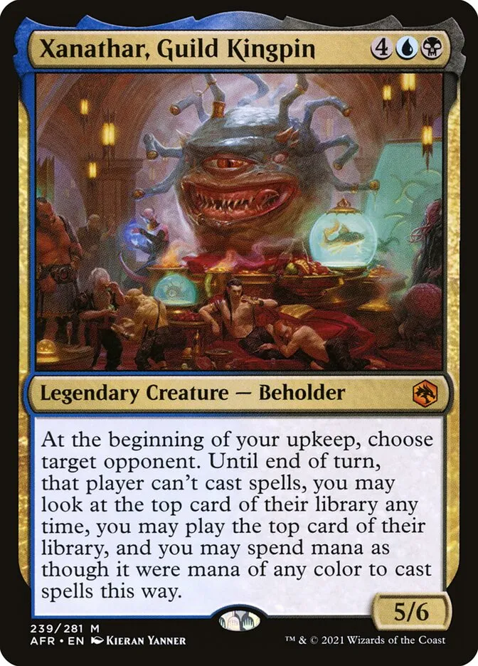 2021 Adventures in the Forgotten Realms Xanathar, Guild Kingpin mythic #239 mythic card image