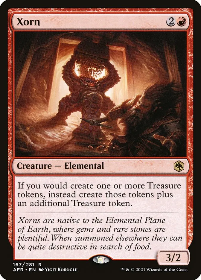 2021 Adventures in the Forgotten Realms Xorn #167 rare card image