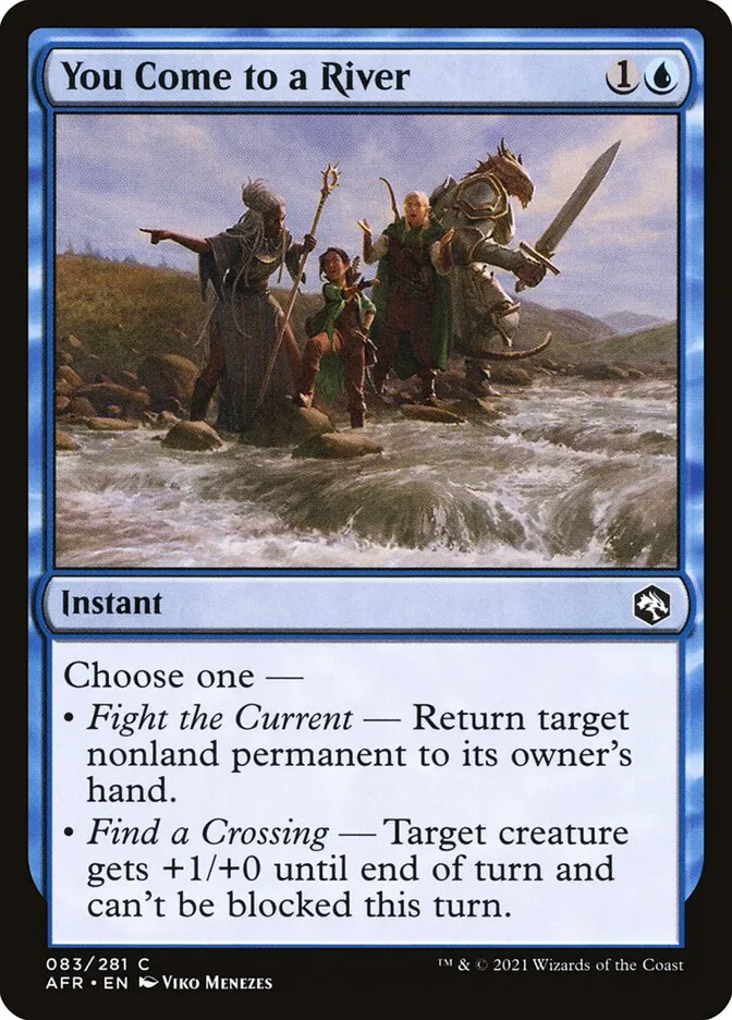 2021 Adventures in the Forgotten Realms You Come to a River common #83 common card image
