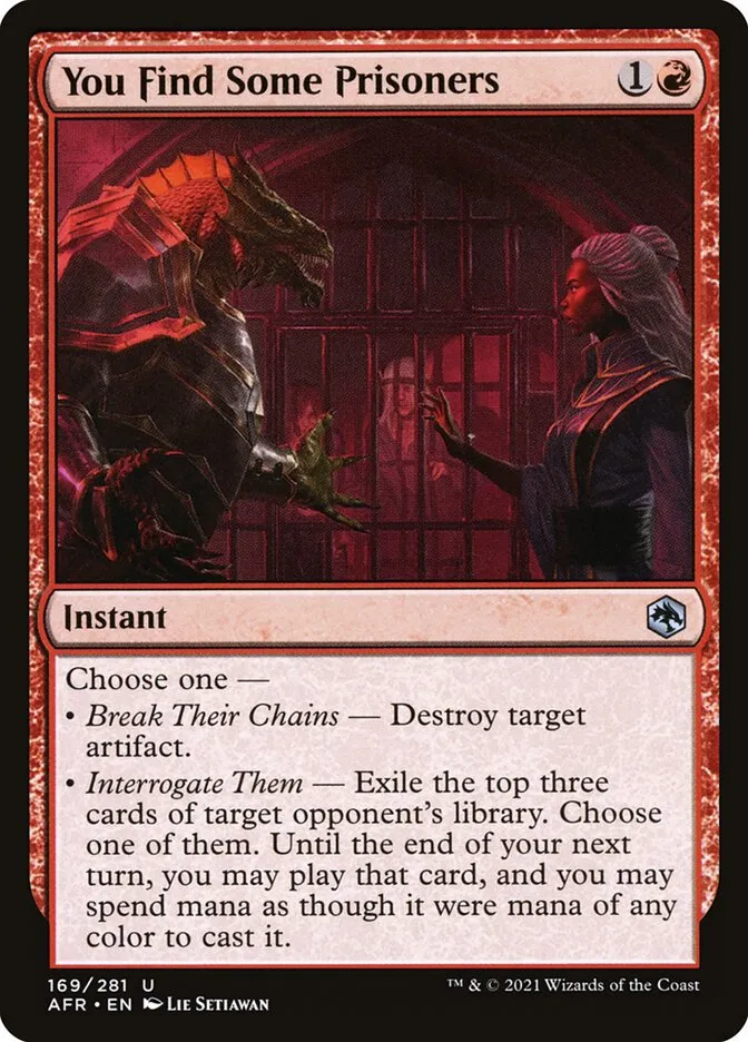 2021 Adventures in the Forgotten Realms You Find Some Prisoners uncommon #169 uncommon card image