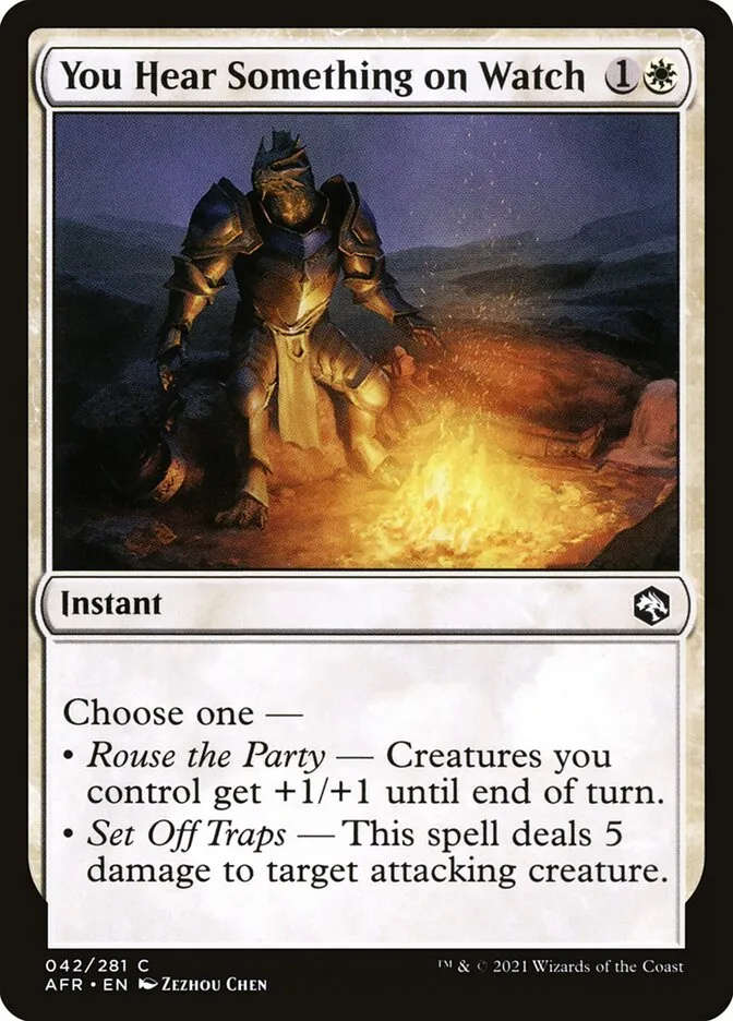 2021 Adventures in the Forgotten Realms You Hear Something on Watch common #42 common card image