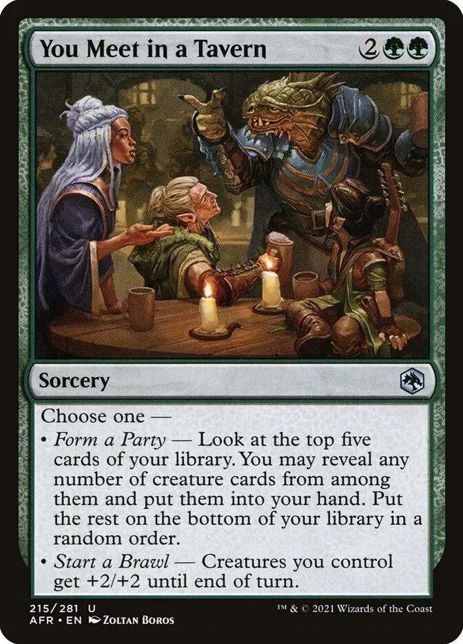 2021 Adventures in the Forgotten Realms You Meet in a Tavern #215 uncommon card image