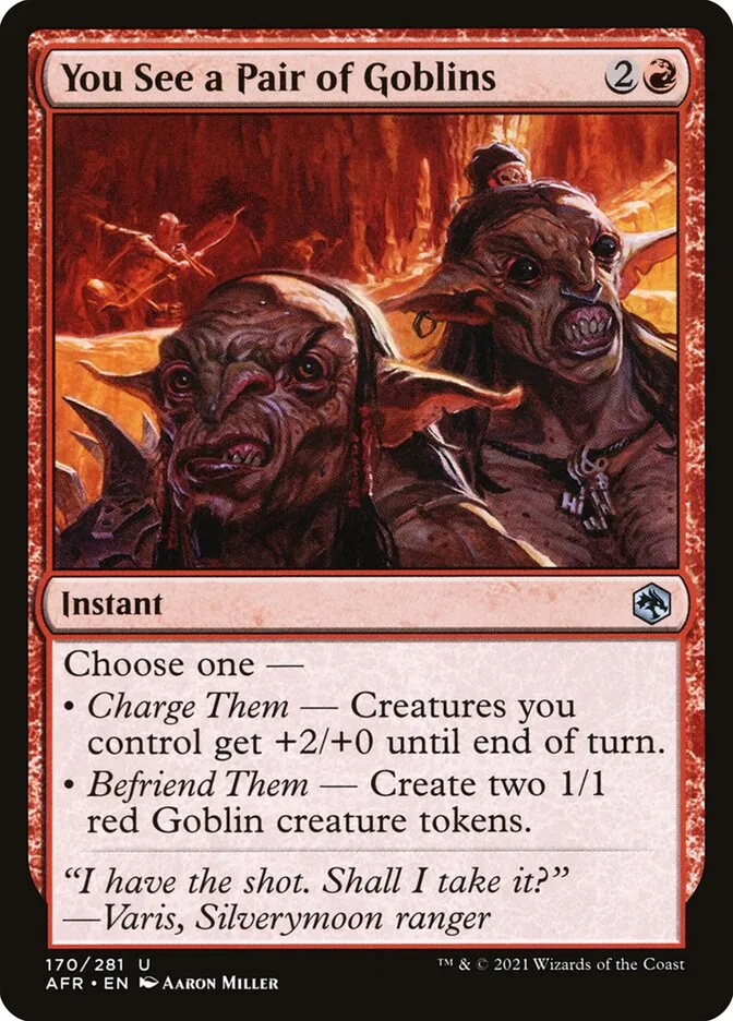 2021 Adventures in the Forgotten Realms You See a Pair of Goblins uncommon #170 uncommon card image