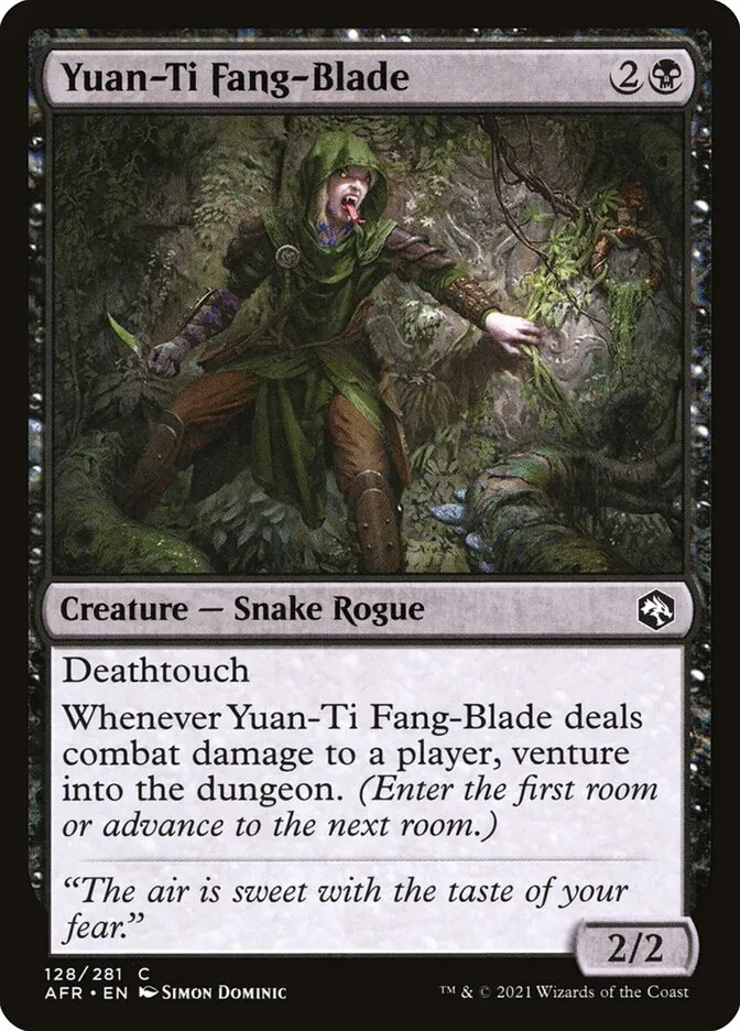 2021 Adventures in the Forgotten Realms Yuan-Ti Fang-Blade common #128 common card image
