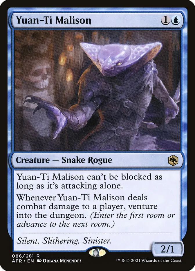 2021 Adventures in the Forgotten Realms Yuan-Ti Malison #86 rare card image