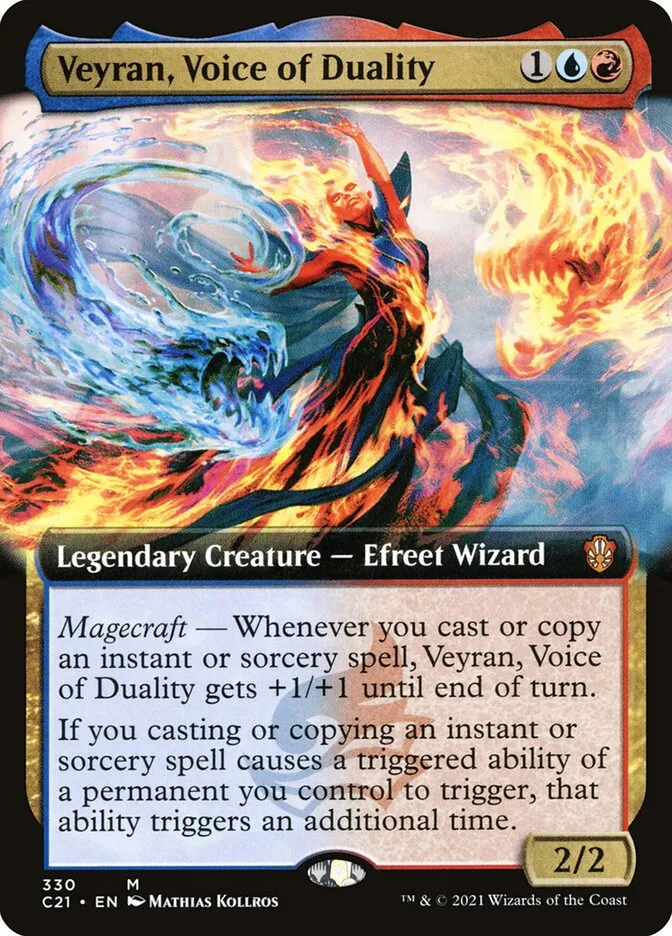 2021 Commander 2021 Veyran, Voice of Duality [Extended Art] mythic #330 mythic card image