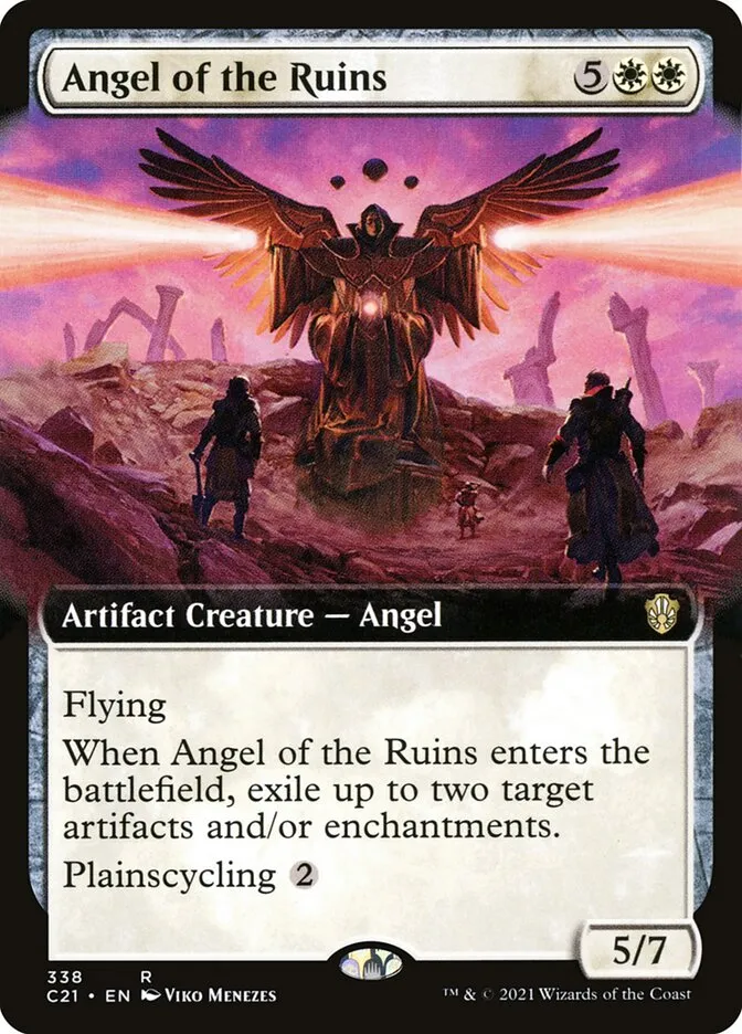 2021 Commander 2021 Angel of the Ruins #338 rare card image
