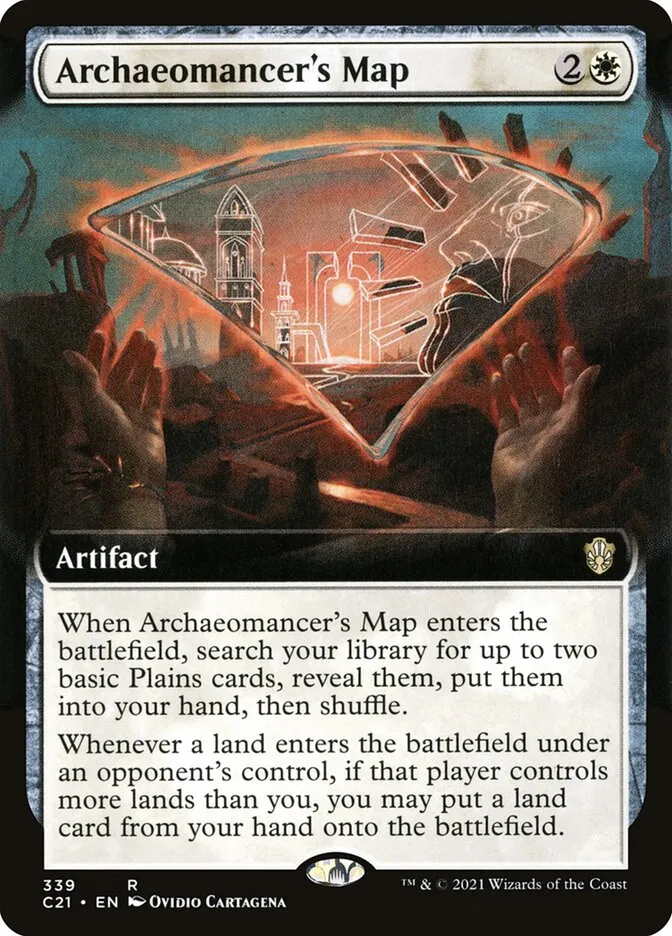 2021 Commander 2021 Archaeomancer's Map rare #339 rare card image