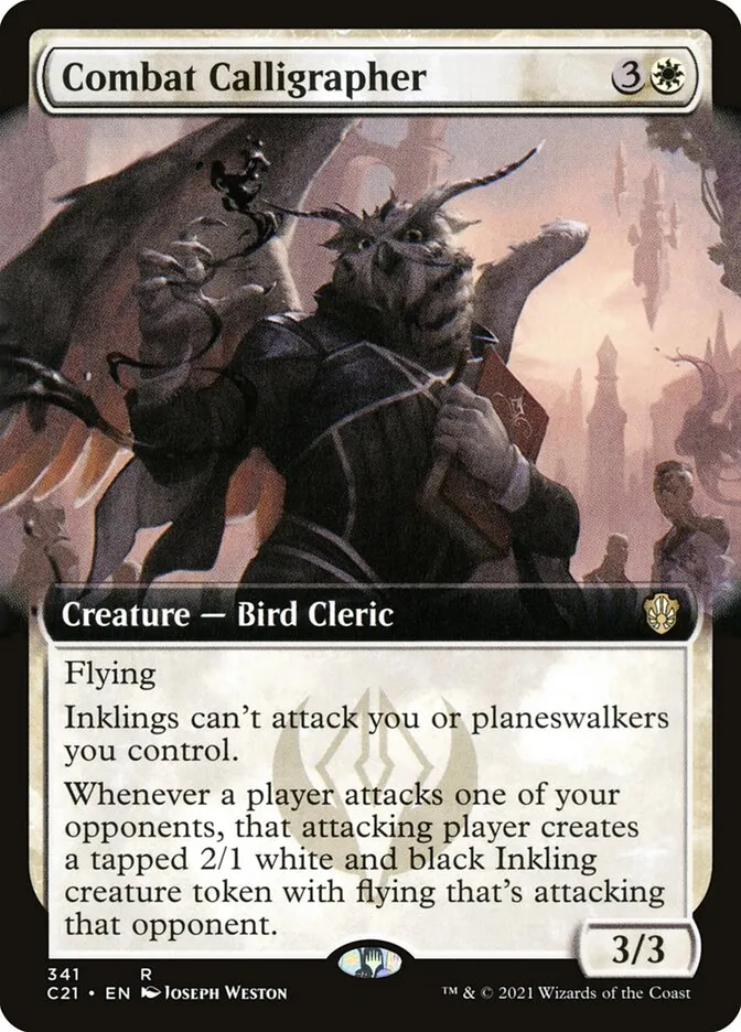 2021 Commander 2021 Combat Calligrapher rare #341 rare card image