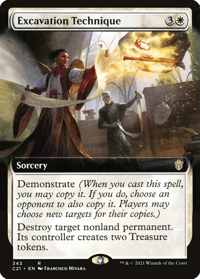 2021 Commander 2021 Excavation Technique rare #343 rare card image