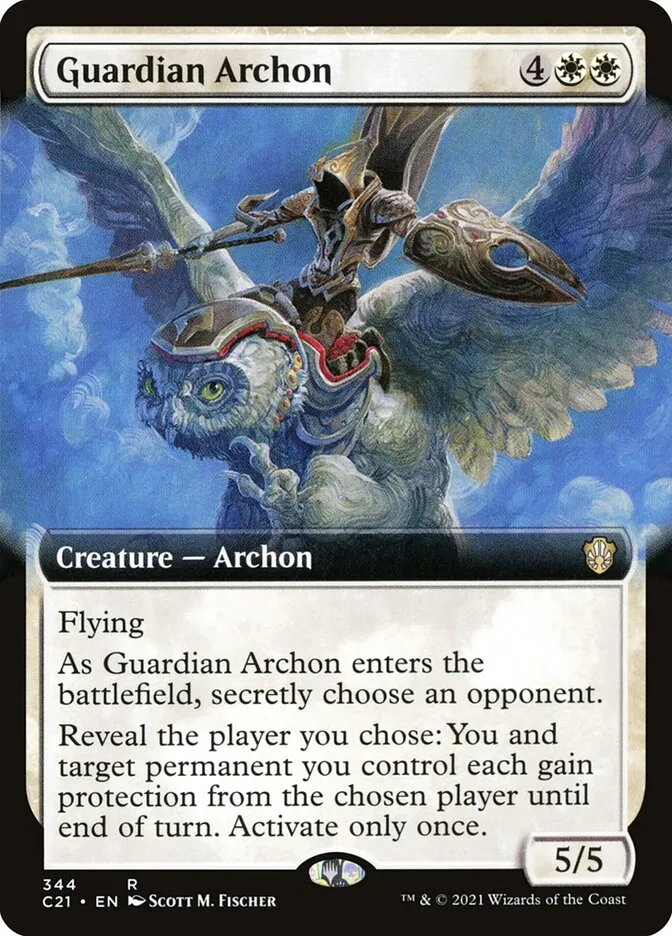 2021 Commander 2021 Guardian Archon rare #344 rare card image