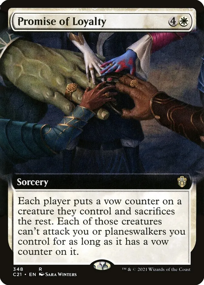 2021 Commander 2021 Promise of Loyalty #348 rare card image